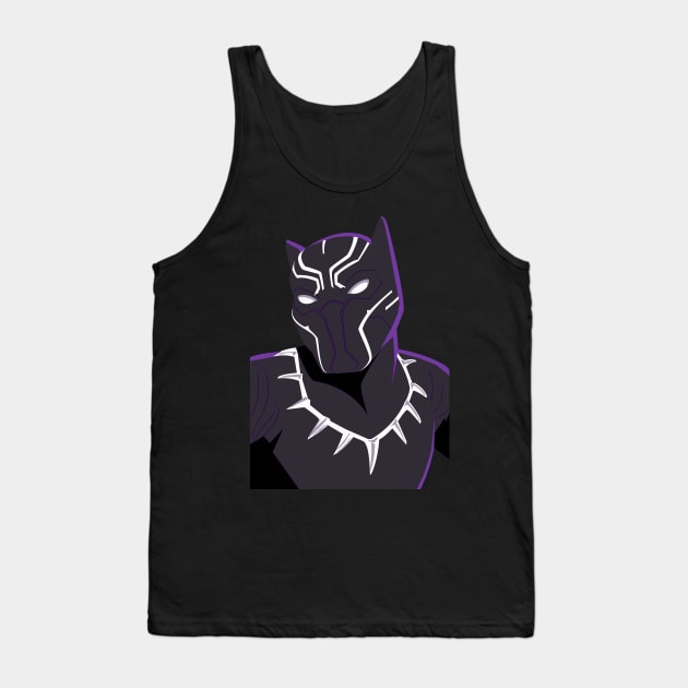Black Panther Simplistic Tank Top by musashden